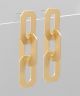 GS 3 RECTANGULAR OVAL LINK EARRINGS