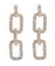 GS CRYSTAL RECTANGLE LINK EARRING