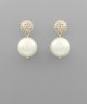 GS LARGE BEAD AND PEARL EARRING