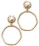 GS PEARL DROP HOOP EARRING