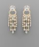 GS KNOCKER CRYSTAL FRINGE EARRING