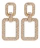 GS CRYSTAL & LINK RECTANGLE EARRING