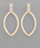 GS PAVE TEARDROP EARRING