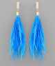 GS PAVE & FEATHER EARRING