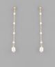 GS PEARL LINEAR CHAIN EARRING