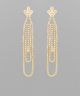 GS BAGUETTE & CHAIN EARRING