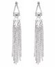 GS MULTI SHAPE RHINESTONE FRINGE EARRINGS