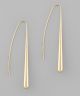 GS TEXTURE BRASS GRADUAL BAR EARRING