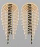 GS PAVE CRYSTAL ARCH FRINGE EARRING