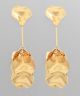 GS 6 PETALS METAL DROP EARRING