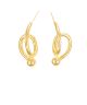 GS CURVED LINE & BALL METAL EARRING