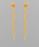 GS TWISTED 2 ROW CHAIN DROP EARRING