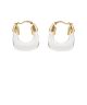 GS U SHAPE METAL & CLEAR EARRING