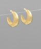 GS TEXTURED METAL EARRINGS