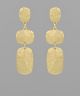 GS HAMMERED 3 OVAL DROP EARRING