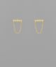 GS PAVE BAR LIN CHAIN EARRING