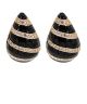 GS STRIPED ENAMEL TEARDROP EARRING