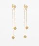 GS BRASS FRONT & BACK CLOVER EARRING