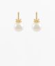 GS FLOWER PEARL DROP EARRING