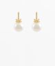 GS TEXTURED RIUND PEARL EARRINGS