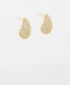 GS PAVE PUFFY TEARDROP EARRING