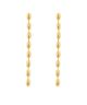 GS RICE SHAPED METAL BALL DROP EARRINGS