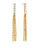 GS CRYSTAL LINEAR & CHAIN FRINGE EARRINGS