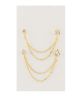 GS 2 HOLE DOUBLE PIERCING CHAIN EARRING