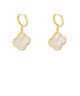 GS MOP CLOVER DANGLING HOOPS