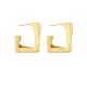 GS ANGLED GEO SQUARE OPEN HOOP EARRING