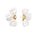 GS HALF PEARL FLOWER EARRINGS