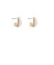 GS TT HAMMERED TEARDROP HOOPS