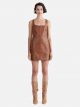 ENA PELLY DELANEY LEATHER MINI DRESS