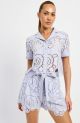 EN SAISON SEE THROUGH BOXY LACE CAMP SHIRT