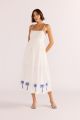 MINKPINK ISADORA EMBROIDERED MIDI DRESS