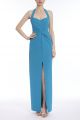 JEWEL SLIT HALTER NECK GOWN