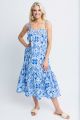 KARLIE AMALFI POPLIN SMOCK TIER MAXI DRESS