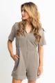 KARLIE KNIT ZIP NOVELTY ROMPER
