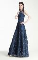 PARK 108 FLORAL EMBRIDERED SLVLESS GOWN