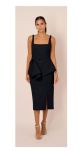 AIDAN MATTOX BONDED CREPE MIDI DRESS