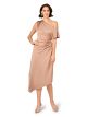 AIDAN MATTOX SIDE RUCHED ASYMETRIC COCKTAIL DRESS
