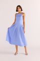 MINK PINK AVALON SQUARE NECK MIDI DRESS