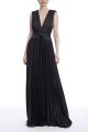 ONE 33 SOCIAL DEEP V PLEATED GOWN