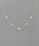GS CLOVER CRYSTAL LINKED NECKL
