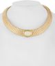 GS OVAL ACCENT OMEGA CHAIN CHOKER