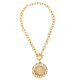 YOCHI EDEN PEARL AND COIN NECKLACE