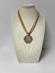 YOCHI LAYERED PEARL WITH CHAIN COIN NECKLACE