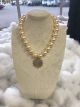 YOCHI LARGE PEARL & GOLD PENDANT NECKLACE