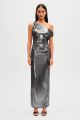 MISHA NYRA METALLIC GOWN