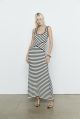 SOVERE SOLENE STRIPE KNIT DRESS